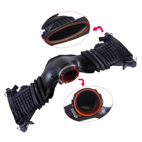 Vista 2 de Conducto de admisión de aire turbo de motor de 4 pines OEM # A6420901742 con sensor de masa de aire para Mercedes-Benz GL350 GL320 C320 ML280 C320