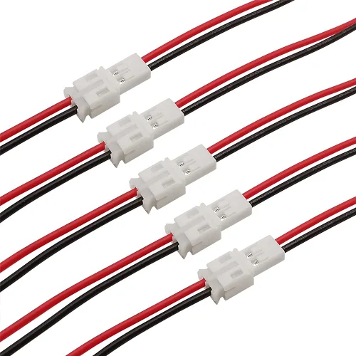 Vista 10 de 40pcs 0.049 in 2Pin macho hembra conectores cables 3.937 in 20 pairs red-black miniature connecting wires, reliable plug for small electronic
