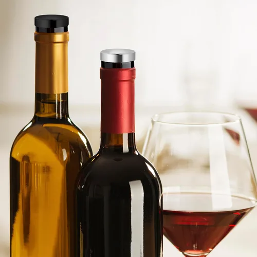 Vista 5 de OGGI Corchos de vino en forma de T, juego de 2 tapones para botellas de vino, tapones de corcho para botellas de vino, reutilizables y de bajo