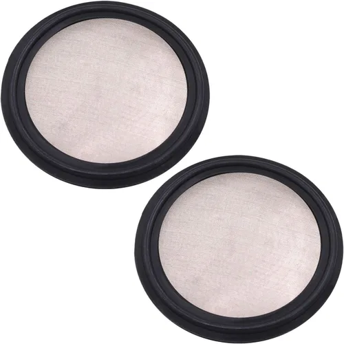 Vista 8 de DERNORD Junta sanitaria FKM de 2" con pantalla de acero inoxidable - Abrazadera triple trébol (paquete de 1) (6 mallas)