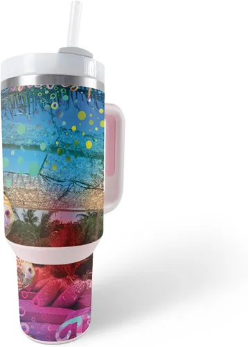 Vista 22 de MightySkins Skin - Vaso de vinilo compatible con Stanley The Quencher H2.0 FlowState de 40 onzas, Swirly, protectora, duradera y única, fácil