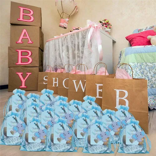 Vista 3 de Juego de 50 llaveros de elefante para baby shower, recuerdos de fiesta temática de elefante, suministros de fiesta de cumpleaños para niños y niñas