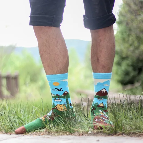 Vista 9 de Lavley Calcetines divertidos para amantes de las actividades al aire libre y más, regalos novedosos para hombres, mujeres y adolescentes