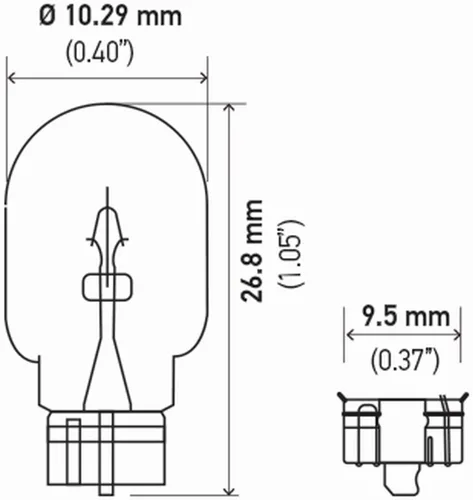 Vista 3 de HELLA 2825SB Bombilla 2825 12V 5W 4Cp W2.1X9.5D T3.25 Sb, Multi