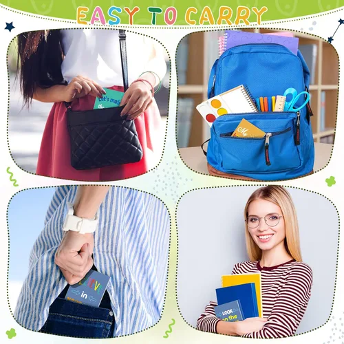 Vista 7 de Zonon 24 mini cuadernos a granel para regalo de fin de año para estudiantes de parte del profesor, 3.2 x 5 pulgadas, pequeño bloc de notas rayado