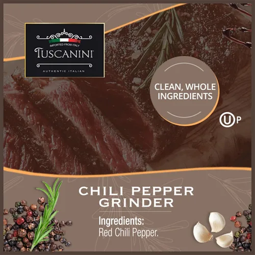 Vista 7 de Tuscanini Molinillo de especias de chile premium, 1.06 oz Chile en polvo recién molido Producto de Italia