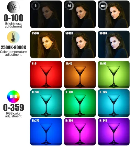 Vista 4 de ULANZI Luces de video RGB VL49 + linda luz impermeable LITE de ULANZI