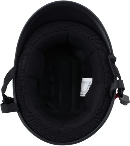 Vista 4 de Milwaukee Helmets MPH9750DOT - Casco de media motocicleta negro mate aprobado por puntos para hombres y mujeres, talla L