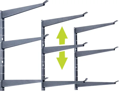 Vista 13 de Delta Estante de almacenamiento de madera y madera resistente, soporta hasta 480 libras, estante montado fácil de instalar con construcción de acero