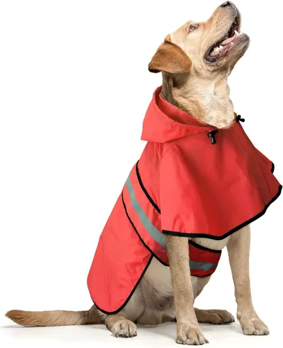 Vista 7 de Impermeables para Perros - Impermeables con Capucha para Perros, Chaqueta de Lluvia Reflectante Ajustable para Perros, Chaqueta de Lluvia Resistente