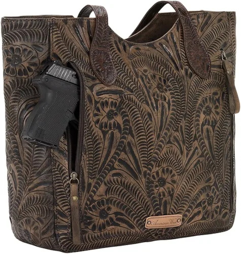 Vista 4 de American West Blue Ridge - Bolsa con cremallera superior con compartimento secreto