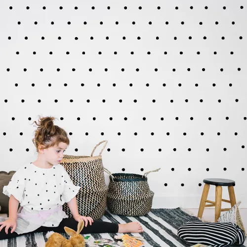 Vista 7 de Calcomanías de pared de puntos coloridos, juego de 9 calcomanías para despegar y pegar para habitaciones de niños, guardería y manualidades