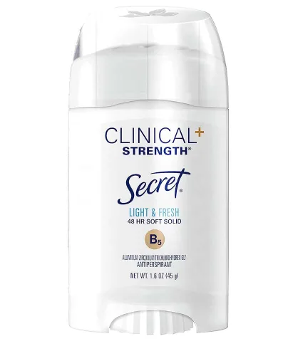 Vista 2 de Secret Clinical Strength Desodorante antitranspirante suave aroma sólido, ligero y fresco, 1.60 onzas (paquete de 3)