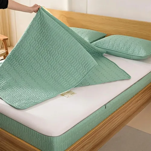 Vista 12 de Mattress Encasement Fully Zippered, Quilted 6-Sided Dustproof Cover Azul Oscuro