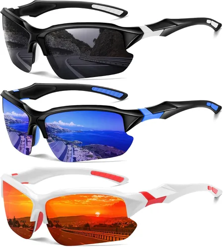 Vista 22 de Sports Polarized Sunglasses for Men Cycling Running Fishing UV Protection Sun Glasses Lightweight Half Frame Goggles