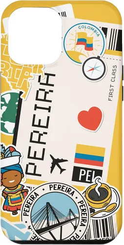 Vista 26 de Flight Boarding Pass Tag Label to Destination Pereira Case for iPhone 16