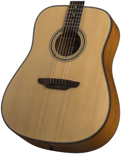 Vista 3 de Luna Grabadora de arte toda guitarra DREADNOUGHT de madera maciza de 6 cuerdas, 21 trastes, cuello en forma de C, RO
