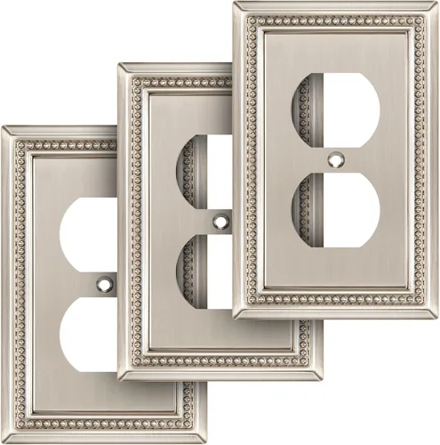 Vista 57 de Henne Bery Sunken Pearls Placa de Pared Decorativa de Servicio Pesado Placa de Interruptor Cubierta de Tomacorriente