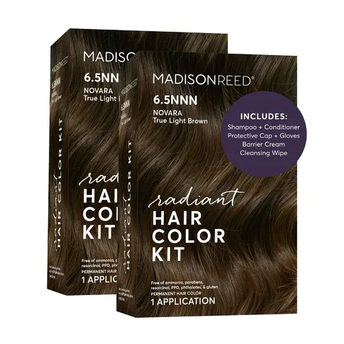 Vista 61 de Madison Reed - Kit de tinte radiante para el cabello, tinte permanente para el cabello, 100 % cobertura de canas, sin amoníaco, negro Parma 2.5NNN