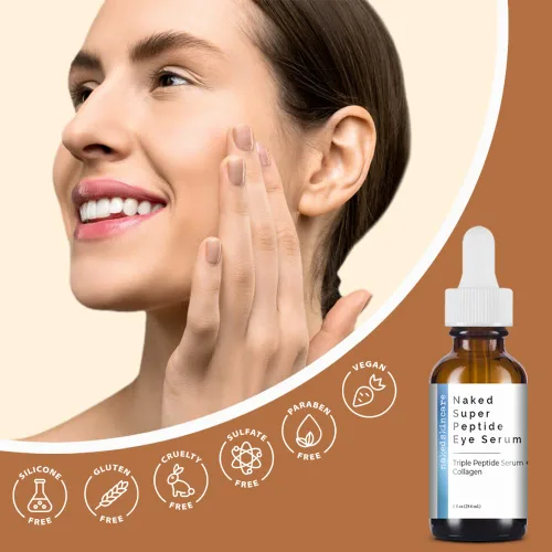 Vista 2 de Suero de péptidos de colágeno para la cara, suero para apretar la piel y antienvejecimiento, tratamiento de ojeras debajo de los ojos y cicatrices