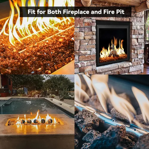 Vista 5 de Skyflame Quemador H Rectangular de 12" x 6" para Hoguera de Gas y Chimenea con 3 Tubos - Acero Inoxidable 304 - para Uso Interior y Exterior