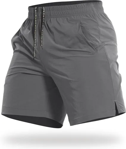 Vista 14 de CANGHPGIN Pantalones cortos deportivos de entrenamiento para hombre de 7 pulgadas / 5 pulgadas, de secado rápido, pantalones cortos de correr