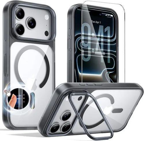 Vista 61 de Tigowos Funda magnética para iPhone 15, resistente a las caídas, sensación de piel mate, a prueba de golpes, ajuste delgado para iPhone 15, negro