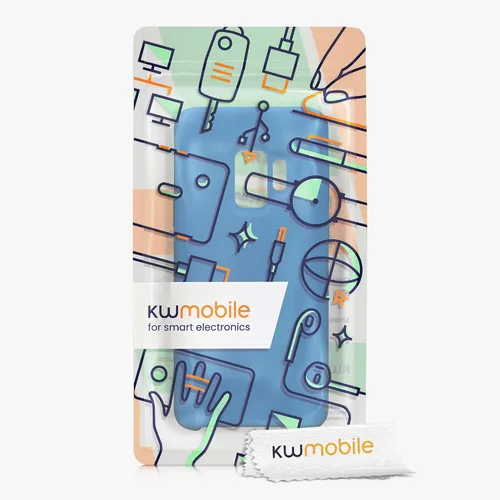 Vista 7 de kwmobile Funda compatible con Samsung Galaxy S9 - Funda de silicona TPU con acabado suave - Blue Reef