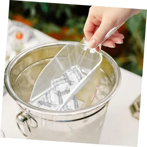 Vista 6 de Zerodeko Espátula cilíndrica para helado de 4 piezas, mini taza medidora de plástico para postre estilo aleatorio