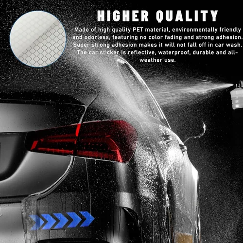Vista 5 de 20 piezas de calcomanías reflectantes con flecha para coches, impermeables, señal de advertencia de seguridad, calcomanía reflectante, alta