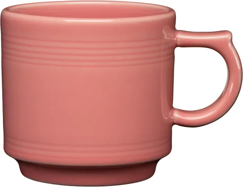 Vista 8 de Fiesta® Taza apilable de 16oz – Cerámica duradera, sin plomo, apta para lavavajillas/microondas/horno – Fabricada en EE. UU. - Dalia Narciso