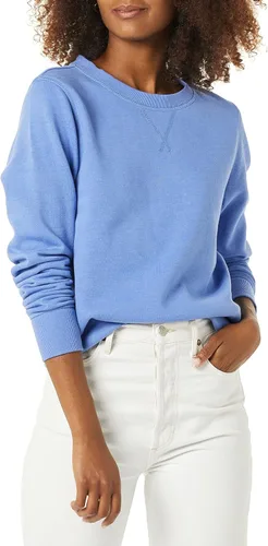 Vista 21 de Amazon Essentials Sudadera de forro polar con cuello redondo y manga larga para mujer Rayas horizontales blanco marino