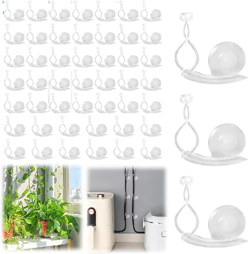 Vista 17 de Clips de pared para escalada de plantas, clips de soporte para plantas 2025, clips de jardín reutilizables, clips de soporte para plantas