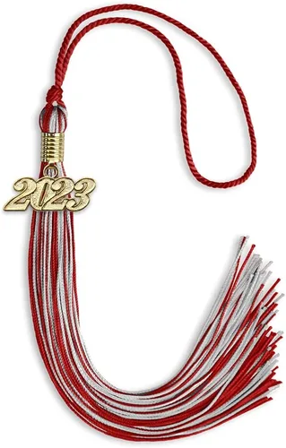 Vista 159 de Endea Graduation - Borla de doble color mixto con fecha dorada (negro/dorado antiguo, 2021)