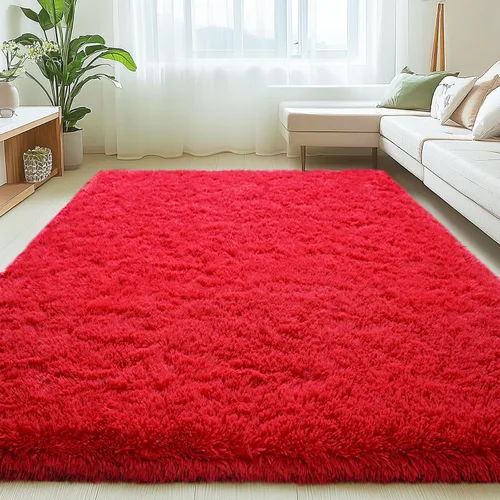 Vista 53 de Mugorn - Alfombras suaves y esponjosas de 2 x 3 pies para el hogar, alfombra pequeña con 4 mallas antideslizantes, color negro, 2 x 3 pies