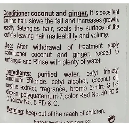 Vista 3 de Lemuel Leche Cabra - Acondicionador de coco y jengibre para la caída del cabello, 20 onzas