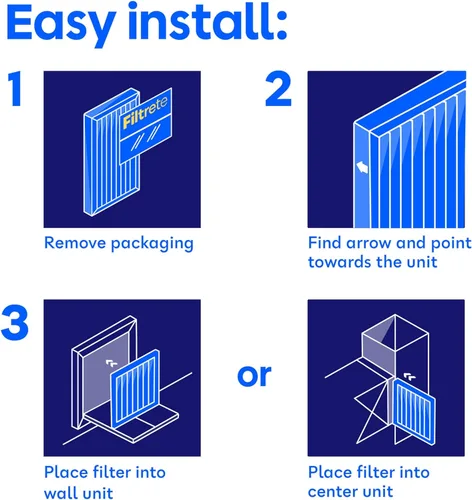 Vista 5 de Filtrete - Paquete de 6 filtros plisados para aire acondicionado de 10 x 20 x 1 pulgadas, MERV 13, MPR 1900, filtro premium para alérgenos