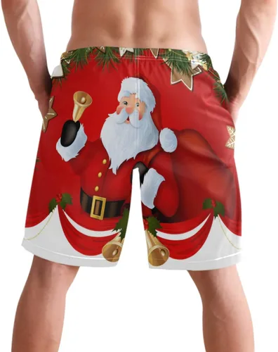 Vista 2 de visesunny Pantalones cortos de playa para hombre, de estilo fresco, de secado rápido, casual, de poliéster, con bolsillos, S-XXL..