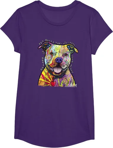 Vista 14 de Beware Of Pit Bulls, Dean Russo Pitbull Original - Camiseta para amantes de los perros, Negro