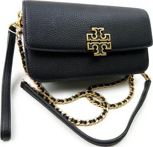 Vista 3 de Tory Burch Cartera Britten Pebble Chain para mujer con correa de muñeca