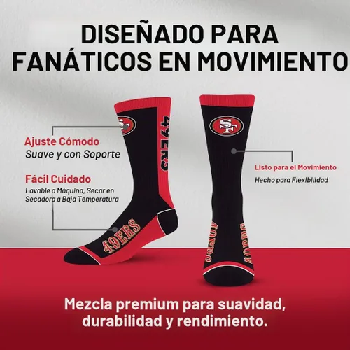 Vista 5 de For Bare Feet NFL - Calcetines unisex para niños de la NFL Mvp Crew