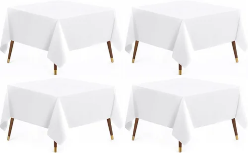 Vista 40 de Utopia Kitchen Mantel rectangular, 1 paquete, mantel lavable a máquina, mantel de poliéster para comedor, fiestas de bufé, pícnics, eventos, bodas