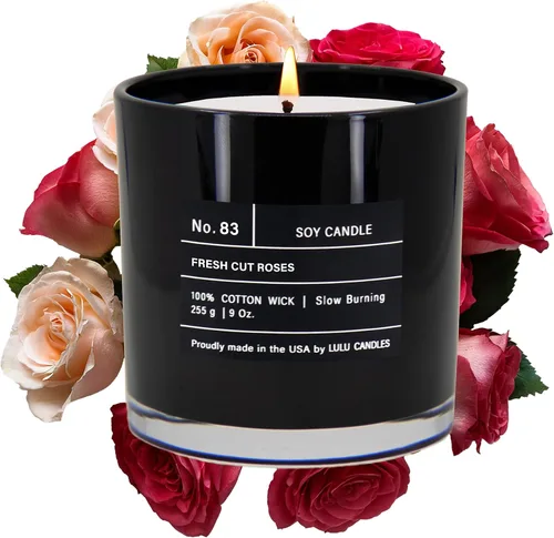 Vista 25 de Lulu Candles After Dark - Teca Caoba Vela Perfumada de Soja de Lujo en Frasco Vertida a Mano en los EE.UU. Altamente Perfumada y Duradera