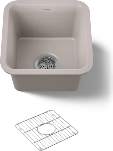 Vista 68 de Kohler K-8223-CM5 Cairn - Grifos para fregadero de cocina, color beige mate