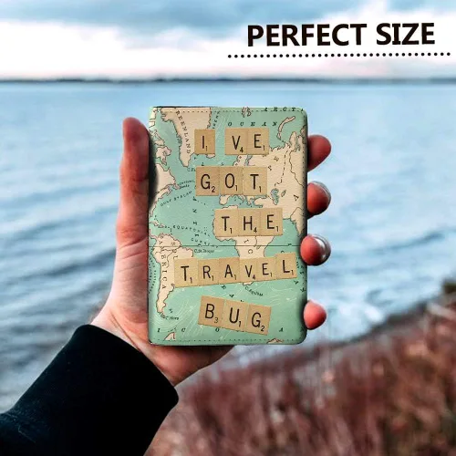 Vista 3 de Handmade Curious Wanderlust Collection Funda de pasaporte personalizada estampada con tinta de la mejor calidad impresión personalizada gratuita