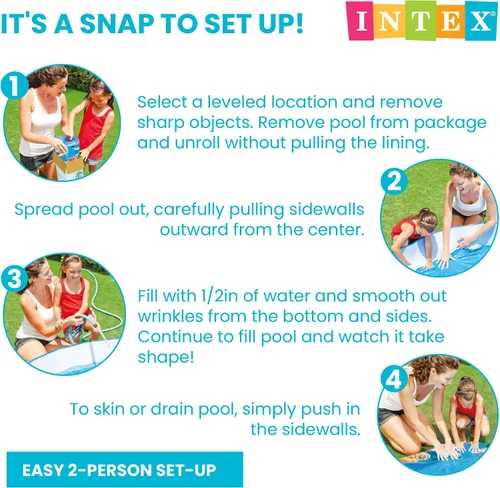 Vista 6 de Piscina Intex Deep Sea Blue SnapSet para niños