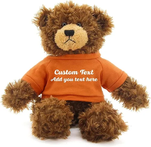 Vista 8 de Oso Brandon de chocolate personalizado – Juguete de peluche personalizado de 12 pulgadas – Regalo perfecto de oso personalizado para graduación, San