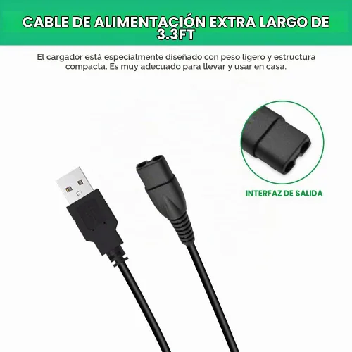 Vista 4 de Mrgru Cable de carga USB de 5 V compatible con el adaptador de alimentación de cable de alimentación Limural