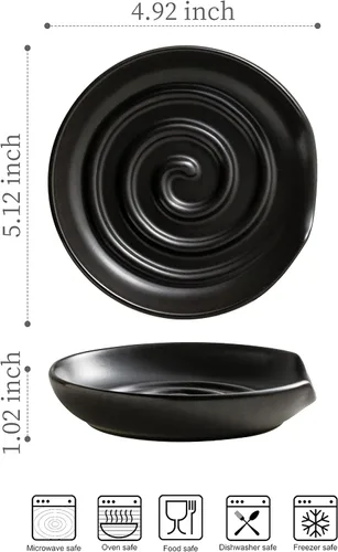 Vista 3 de Soporte para cucharas, soporte grande para cucharas para encimera de cocina, soporte para cucharas de cocina para estufa, perfecto para decoración