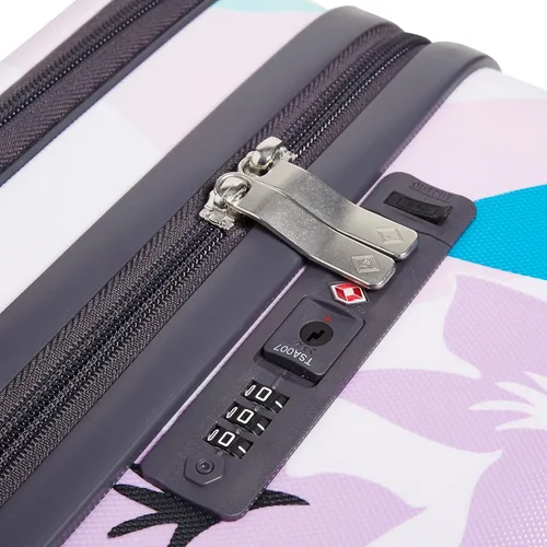 Vista 5 de Vera Bradley Maleta rígida para debajo del asiento para mujer, Isla Floral Púrpura